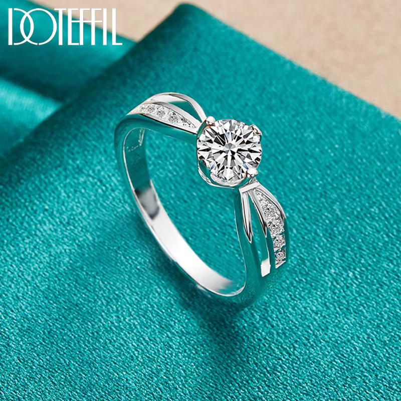 DOTEFFIL Ring, Silber, Zirkonia, Kristall, Damen - Bild 3