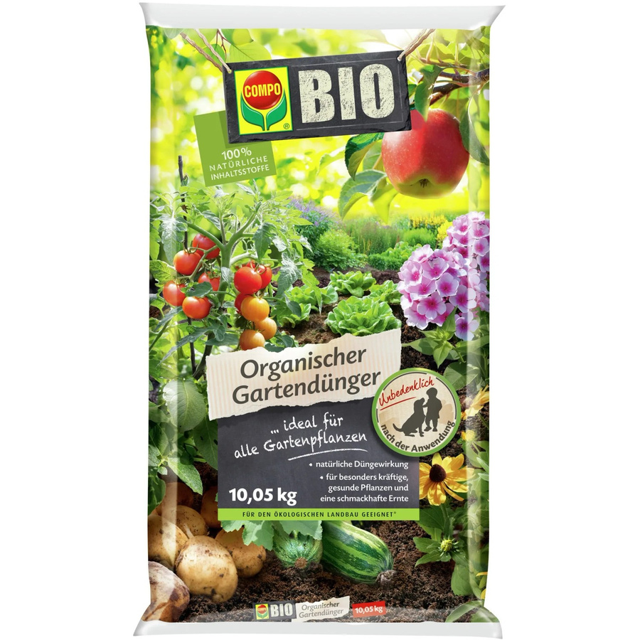 Compo Bio Organischer Gartendünger für Gartenpflanzen, Obst und Gemüse, 10,05 kg - Bild 2