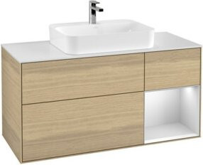 V&B Waschtischunterschrank Finion in Eiche Lack, Breite: 120 cm, Tiefe: 50,1 cm, Höhe: 50,1 cm - Bild 1