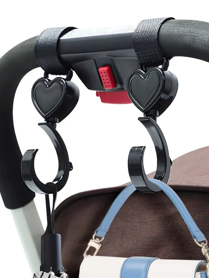 Multifunktionshaken 360 Grad drehbar für Kinderwagen, Elektrofahrräder und Haustierwagen in Schwarz - Bild 6