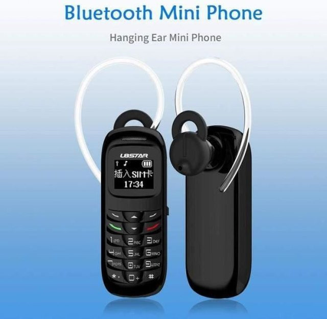 Mini-Handy YWEI L8STAR BM70 in Schwarz mit Bluetooth 3.0 und Sprachwähler sowie Bluetooth-Headset - Bild 1
