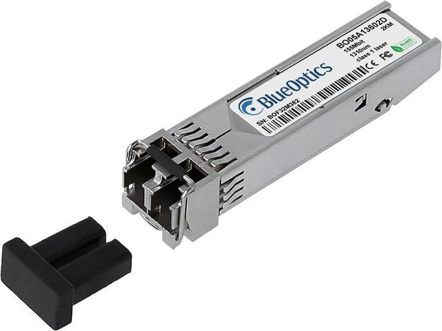 BlueOptics SFP Transceiver BO05A13602D kompatibel mit Extreme Networks, 100BASE-FX Multimode Fiber, LC-Duplex, 1310nm, 2KM, DDM, Farbe: Silber - Bild 1