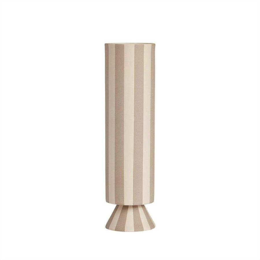 Oyoy Toppu Vase aus Ton in Grau, skandinavisches Design, Höhe: 31 cm - Bild 1