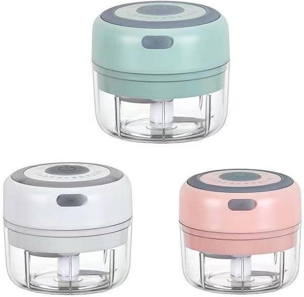Mini-Akku-Knoblauchpresse und Pastenhersteller von Ultra price market in Grau aus Edelstahl und Kunststoff - Bild 1