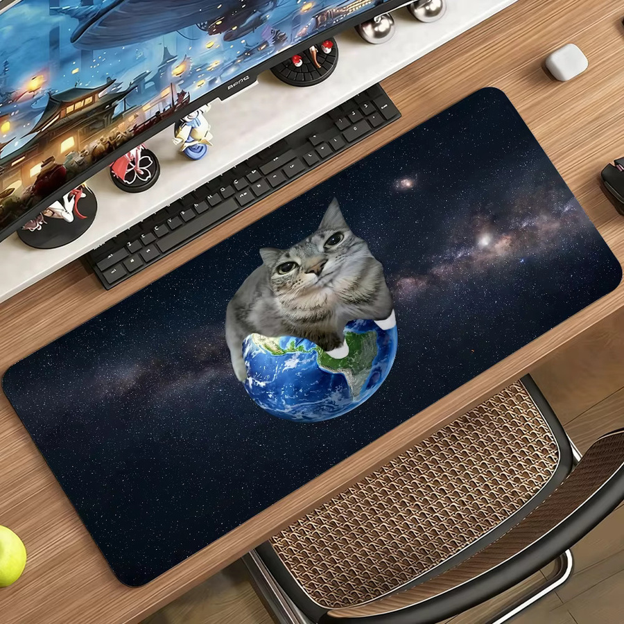 Zazu Fun Cat Meme Mauspad XXL, rutschfeste Schreibtischunterlage in Multicolour für PC und Laptop - Bild 3