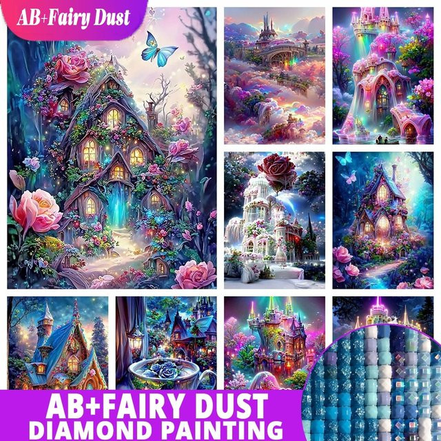 Diamantmalerei Set Fairy Dust Motiv Wandkunst mit Perlen in Multicolor - Bild 1