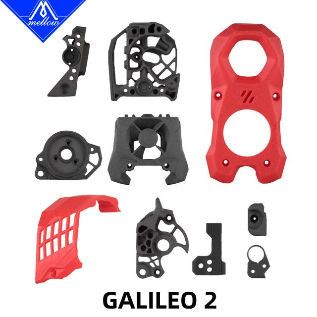Mellow Hollow G2E Galileo 2-Extruderhalterung aus ABS-Kohlefaser in Schwarz für Voron - Bild 1