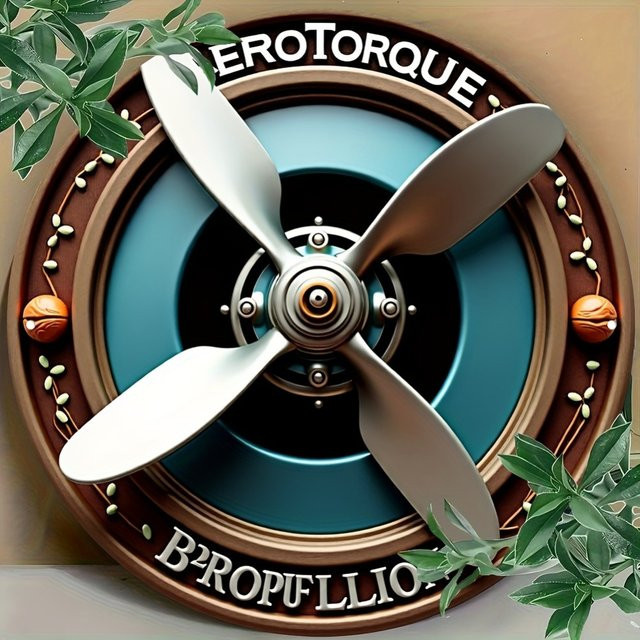 Hello Young Aluminium Wandschild Flugzeugpropeller im Vintage Industrie-Design, B/H: 20,3 x 20,3 cm - Bild 1