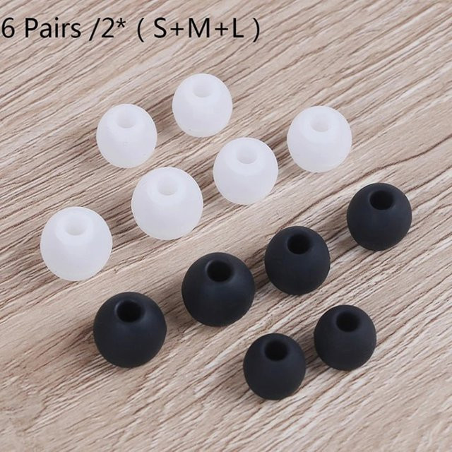 Trig Rain Silikon Ohrstöpsel Ersatzset für In-Ear Kopfhörer, 6 Paare in Schwarz und Multicolour, Größen S, M und L - Bild 1