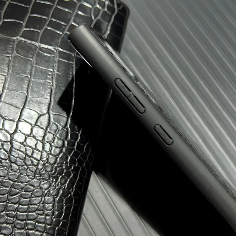 Capa Lederhülle mit Kohlefaser, Saffiano oder Krokodil-Leopardenmuster für Samsung Galaxy S26 Ultra S25 S24 S23 FE S22 S21 Ultra Plus - Bild 3