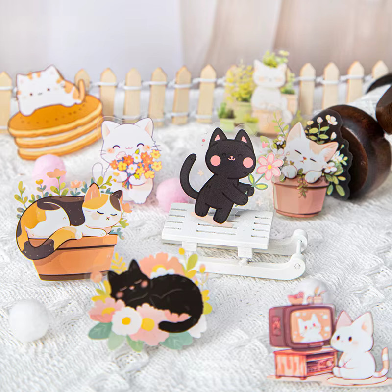 mr.paper Katzen-PET-Aufkleber für Scrapbooking und Planer, 20 Stück, Mehrfarbig - Bild 2