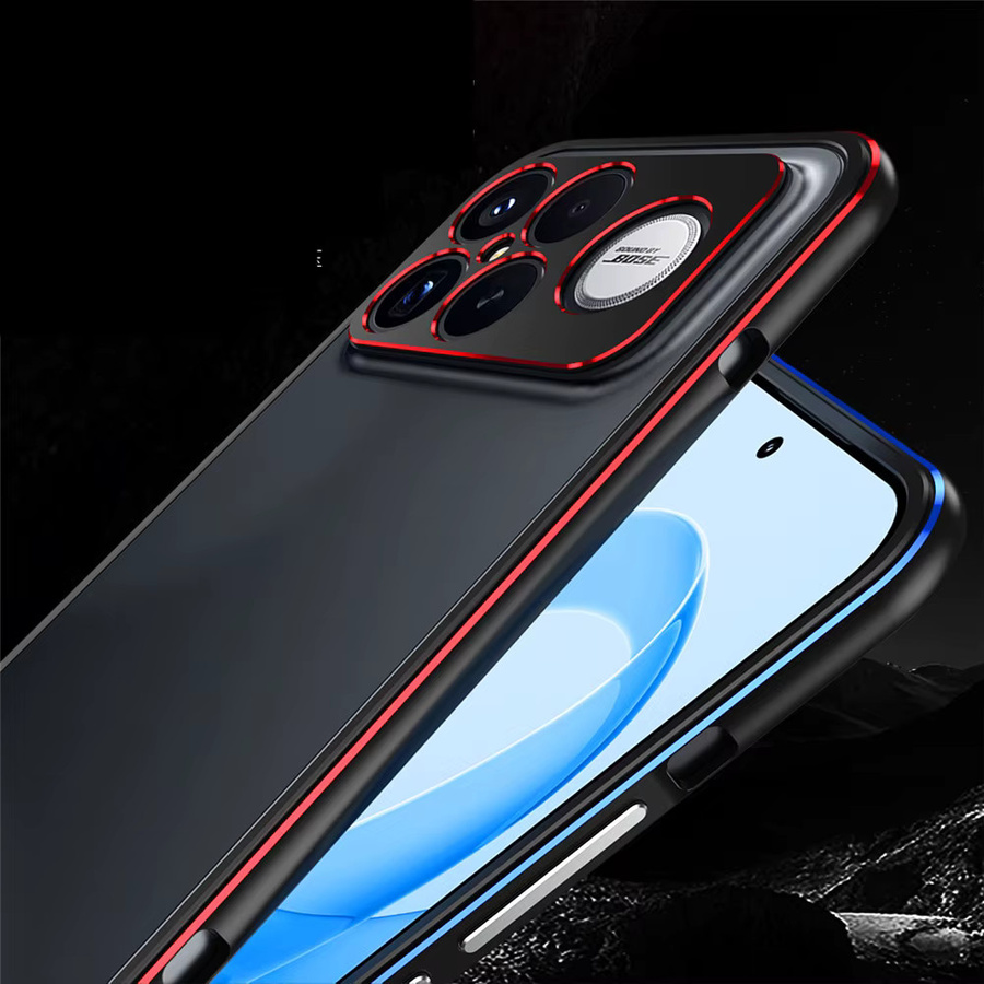 Slim Aluminium Metall Stoßstangen Rahmen Schutzhülle für Xiaomi POCO F8 Pro und F8 Ultra in Silber oder Schwarz - Bild 3