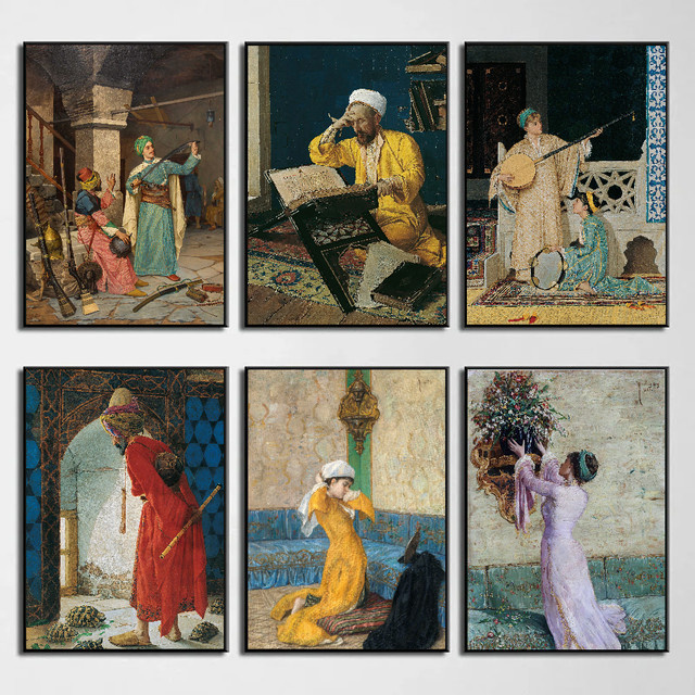 Wasserfester selbstklebender Papieraufkleber Kunstmalerei Osman Hamdi Bey Poster für deine Wanddekoration im Kaffeehaus oder Bar - Bild 1
