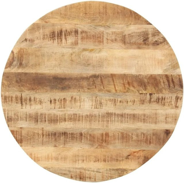 vidaXL Tischplatte aus Mango-Massivholz rund, braun, Durchmesser: 60 cm, Höhe: 1,5 cm - Bild 1