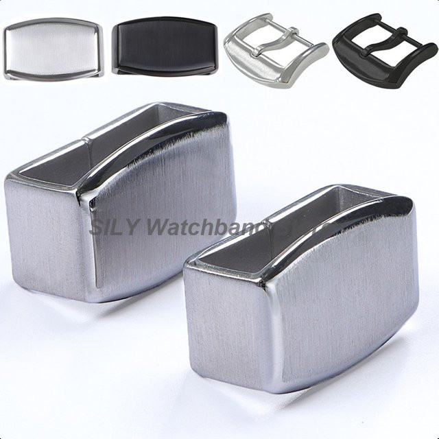 Uhrenarmband Edelstahl, Silber, 18/20mm - Bild 1