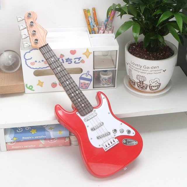 Linyi toy car, 4-saitige Kinder-Elektrogitarre, Musiklicht, ab 3 Jahre - Bild 1