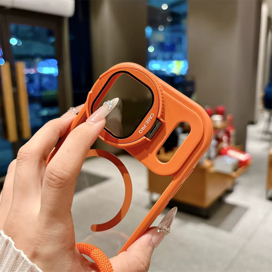 Magnetische Objektivschutzhülle für Apple iPhone 11 bis 17 Pro Max Plus Air, transparent und matt mit Lanyard-Abdeckung und MagSafe-Kompatibilität - Bild 1