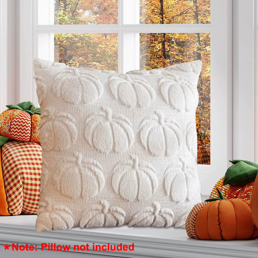 Alloet Kürbis Herbst Kissenbezüge für Sofa und Halloween Dekoration, B/B/H: 45 x 45 cm - Bild 3