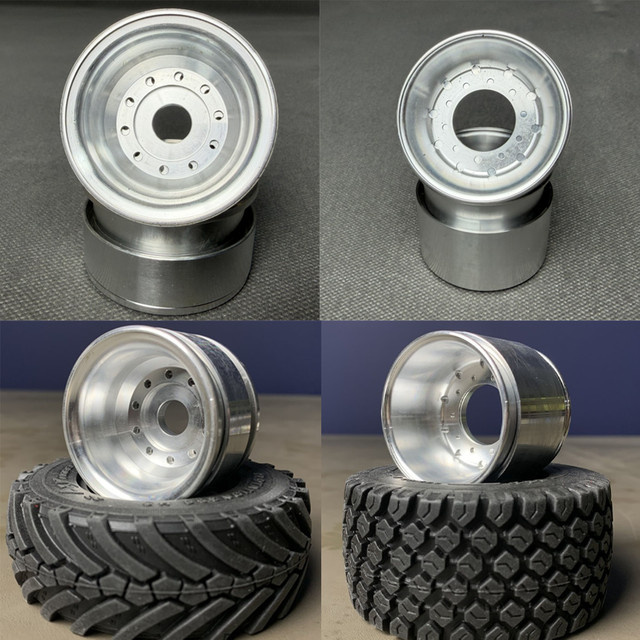 Tamiya Metall-Simulationsräder, 1 Paar, 1:14, Zubehör - Bild 1