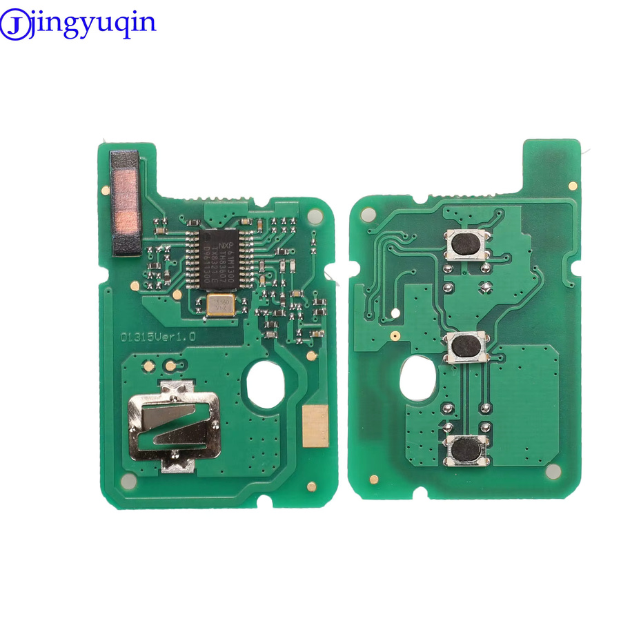 Jingyuqin 10er Set Remote Key mit 2/3 Tasten, 434MHz und 4A PCF7961M Chip in Grün für Renault Sandero und Dacia Logan - Bild 2