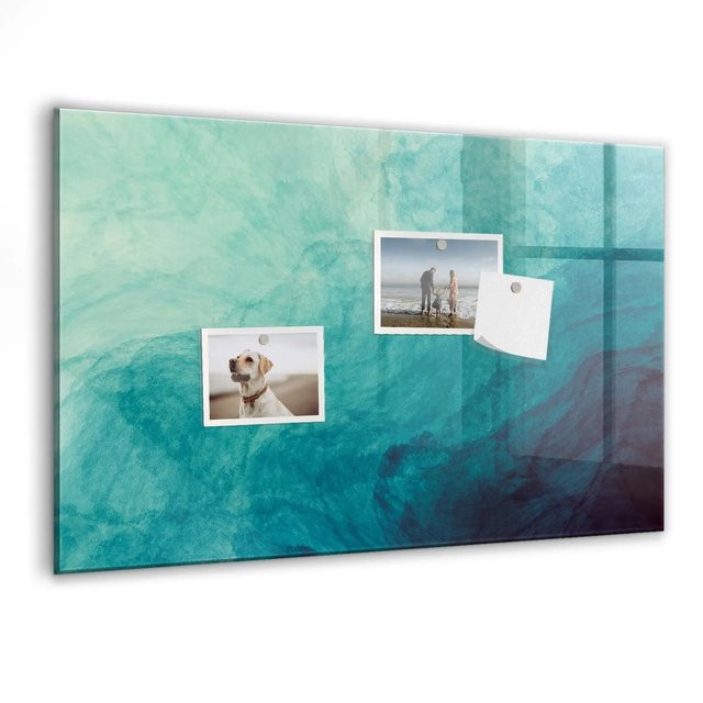 Tulup Magnetische Glastafel Abstraktionstiefe Weiß und Mehrfarbig, B/H: 60 x 40 cm - Bild 1