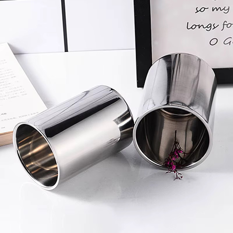 Doppelwandiger Edelstahl Trinkbecher für Kaffee, Tee oder Bier in Silber, 280/430 ml - Bild 4