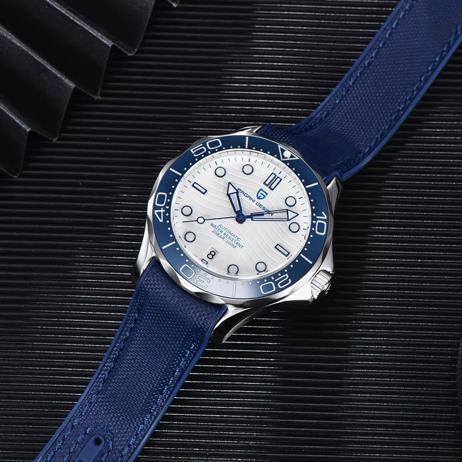 PAGANI DESIGN Automatik-Armbanduhr, Edelstahl, Blau, Herren - Bild 2