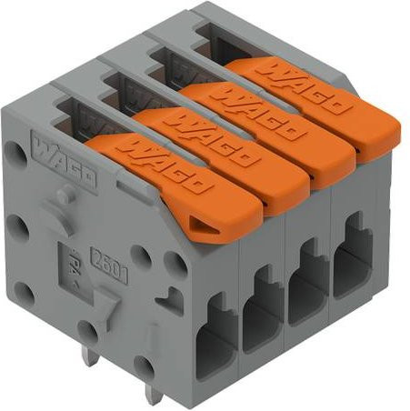 WAGO 2601-1104 Leiterplattenklemme Grau 120 Stück - Bild 1