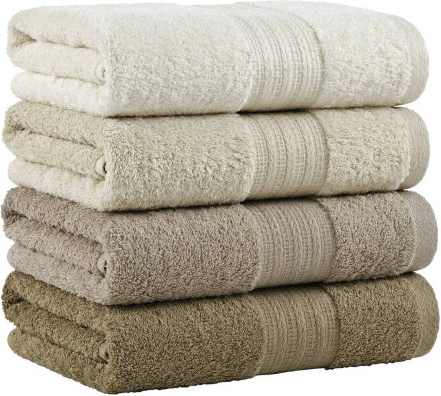 Mijolnir Frottier-Set aus Baumwolle in Creme, B/L: 50 x 85 cm - Bild 1