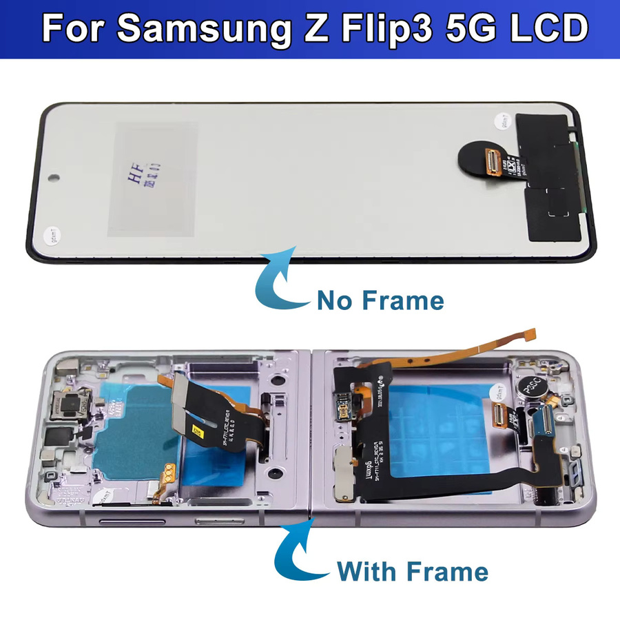 Samsung Z Flip 3 5G Ersatz LCD Display mit Touch Screen in Schwarz - Bild 5