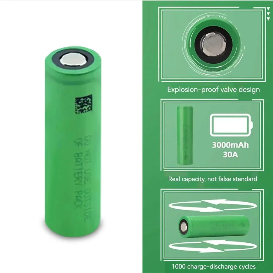 18650 VTC6 Lithium-Ionen-Akku 3,7V 3000mAh Hochleistungs-Zelle in Grün für LED-Taschenlampen und tragbare Beleuchtungsgeräte - Bild 4