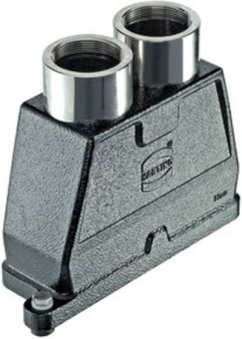 Harting Tüllengehäuse 19400240438 aus Aluminium in Schwarz und Grau - Bild 1