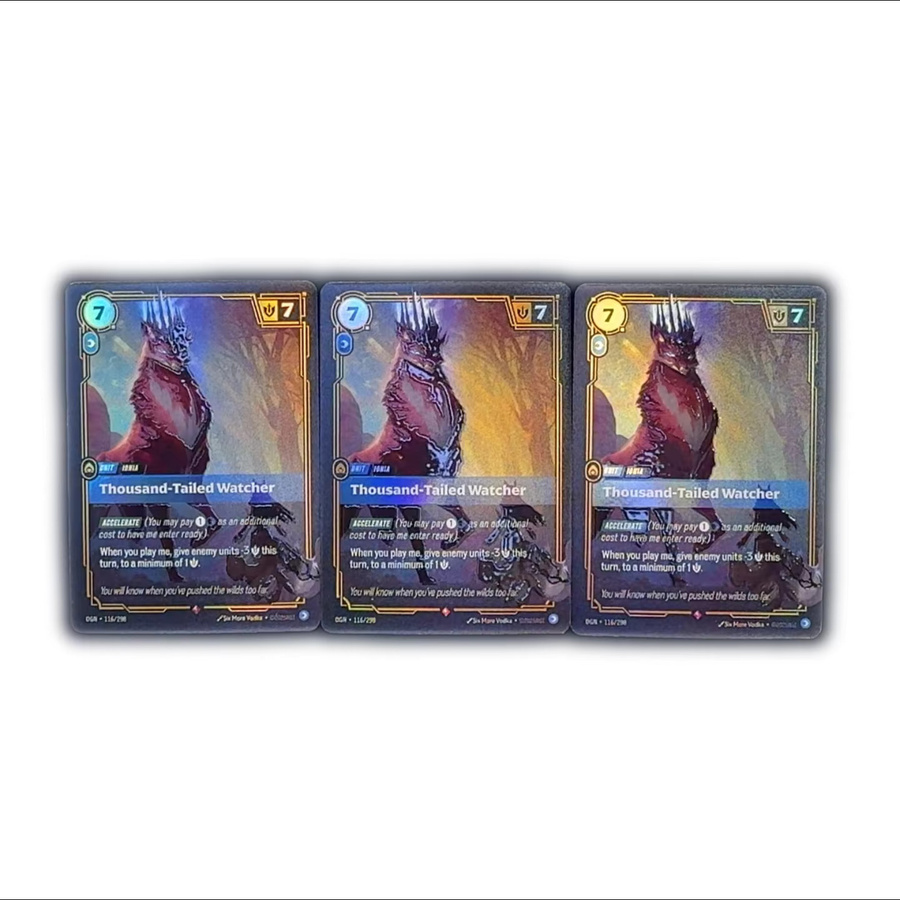League of Legends Riftbound Unit Card Thousand-Tailed Watcher, Anime-Sammelkarten - Bild 4