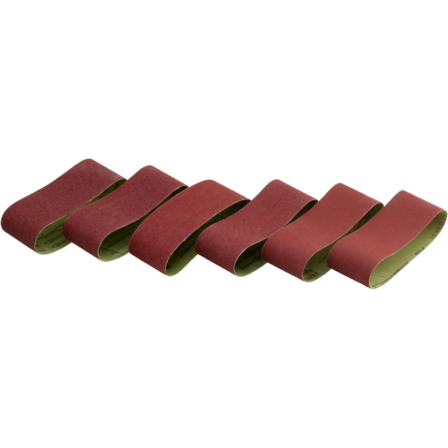 LUX-TOOLS Schleifband-Set 6-teilig für Holz, Metall und Farbe, Farbe: Rot, Breite: 7,5 cm, Länge: 45,7 cm - Bild 2