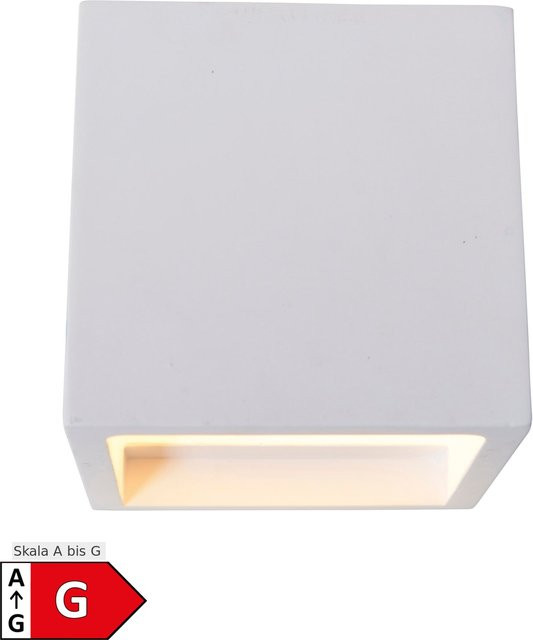 Näve LED-Wandleuchte Kobe in Weiß mit warmweißem Leuchtmittel, quadratisch, B/T/H: 11,5 x 11,5 x 11,5 cm - Bild 1