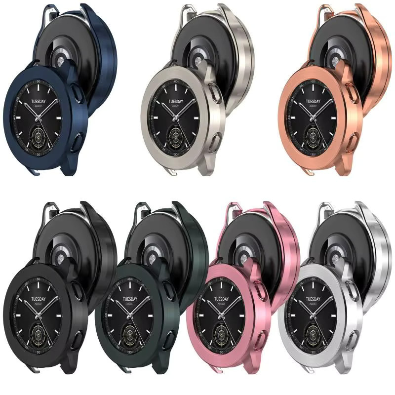 Xiaomi Watch S3 Schutzhülle, TPU-Gehäuse, PC-Lünette, pink, multicolour - Bild 3