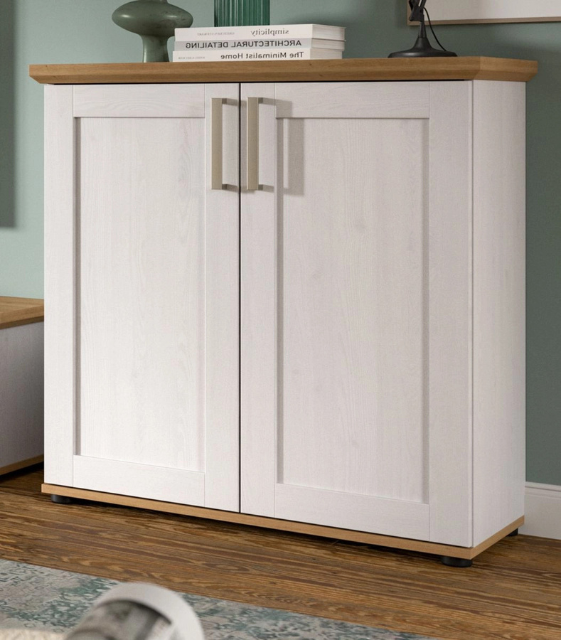 Inn.Furn Kommode Mirano im Landhausstil in Weiß Lärche, B/H: 84 x 88 cm - Bild 1