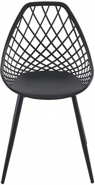 Gartenstuhl Malaga von Vente-unique in Schwarz Matt aus Polypropylen und Metall, Breite: 54,5 cm - Bild 1