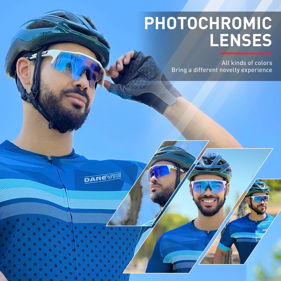 Kapvoe Sonnenbrille, Sportsonnenbrille, Rot, Photochromatisch, Kunststoff - Bild 2