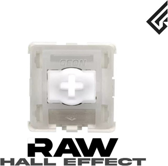 Geonworks RAW HE Lineare Hall-Effekt Magnetschalter für Wooting-Tastaturen, RGB-Lichtleiter, Farbe: Weiß - Bild 1