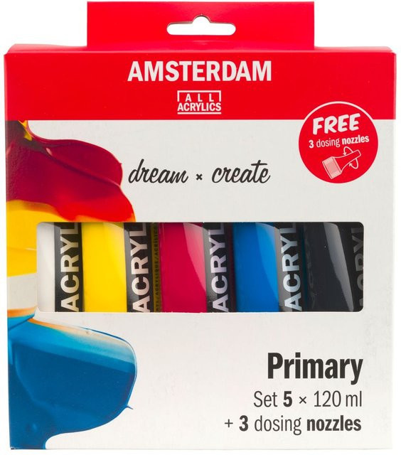 Talens AMSTERDAM Acrylfarben-Set Starter inklusive 3 Dosierspitzen - Bild 1
