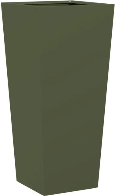 vidaXL Pflanzkübel aus Stahl in Grün, B/T/H: 35 x 35 x 75 cm - Bild 1