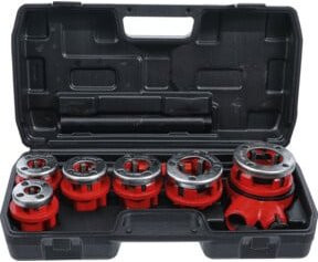 BGS Do it yourself Schneidkluppen-Satz 1/4" - 1 1/4" in Rot, 8-teilig - Bild 1