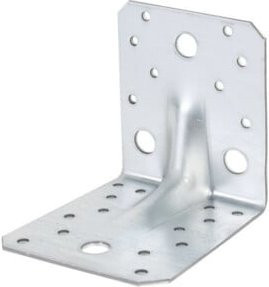GAH Alberts Winkelverbinder mit Sicke aus verzinktem Stahl, Farbe: Silber, B/T/H: 10,5 x 10,5 x 9,0 cm - Bild 1