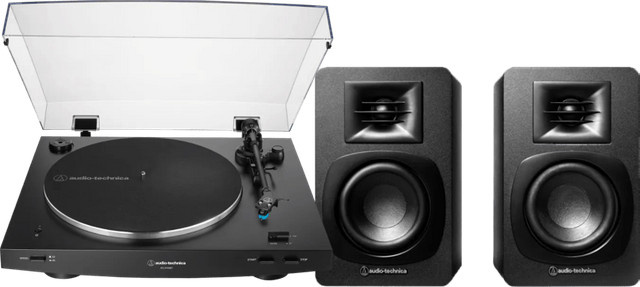 Audio-Technica AT-LP3XBT Plattenspieler mit Bluetooth und ATH-SP3X Kopfhörer Set in Schwarz - Bild 1
