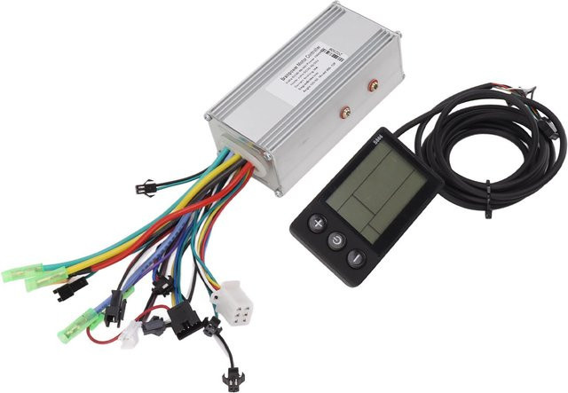 Igeteck Elektrofahrrad Controller-Kit mit 866 LCD-Display, 1000W Bürstenloser Motorcontroller in Grau/Silber, kompatibel mit 36V 48V 60V - Bild 1