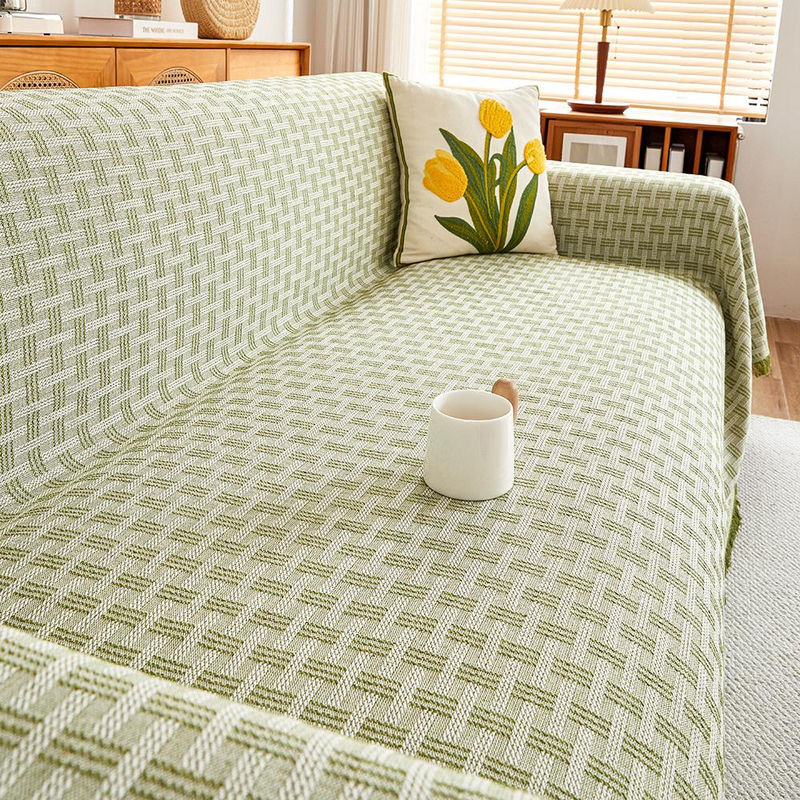 Wendbares Sofa-Überwurf von Your Warm Home in Grün, extra großes Möbelcover für Sofas mit hoher Rückenlehne, B/B: 130 x 180 cm - Bild 2
