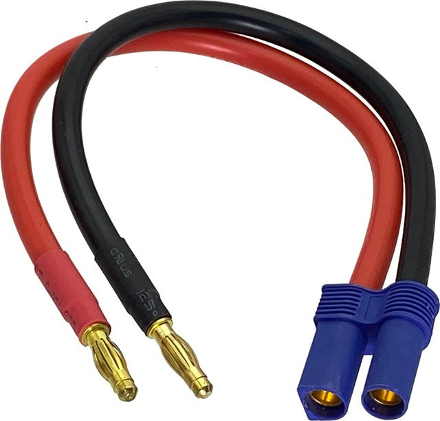 EC5-Buchse auf 4 mm Bananenstecker Kabel mit 10 AWG für Icharger308 und 406 Ladegeräte, 20 cm Länge, Mehrfarbig - Bild 1