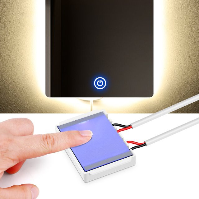 Kapazitiver Touch-Sensor Schalter für Badezimmer Spiegel und Schminktischleuchten, 12V 5A, CCT einstellbarer LED Dimmer für Hintergrundbeleuchtung - Bild 1