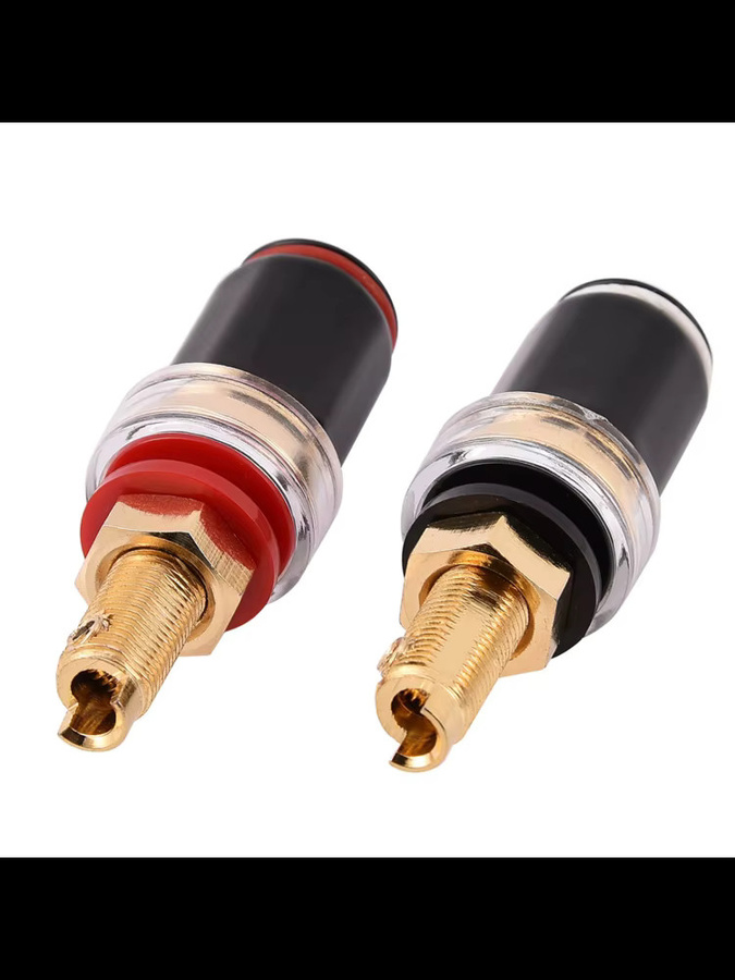 VBESTLIFE Kupfer Lautsprecher Verstärker Terminal für 4mm Bananen Stecker, Schwarz & Rot - Bild 7